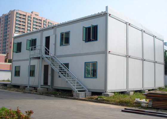 중국 두 배 - 갑판 모듈 콘테이너 집, 외부 층계를 가진 살아있는 콘테이너 집 협력 업체