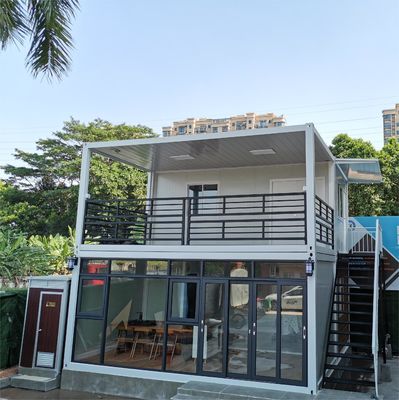 쌓일 수 있는 2 침실 컨테이너 하우스 CE 항 노갈 40 피트 평면 패크 하우스