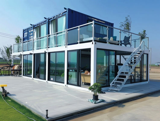 상자 공간 20ft 평면 컨테이너 하우스 Prefab 운송 컨테이너 하우스 고급 사전 제조 컨테이너 하우스