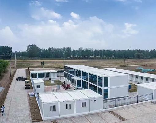 허리케인 방어 플래트 팩 스틸 전조 모듈식 전조 주택 가설식 스틸 프레임 컨테이너 집 욕실